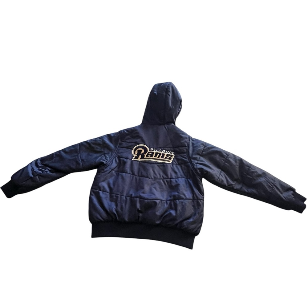 Vintage Reebok NFL St. Louis
Rams Size Small Full Zip Hood Puffer Jacket Coat